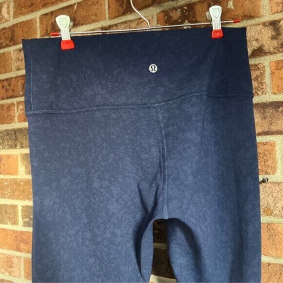 Lululemon 2020 Wunder Under Crop High-Rise *Spray 21" Indigo Spray Mineral Blue - Picture 10 of 14